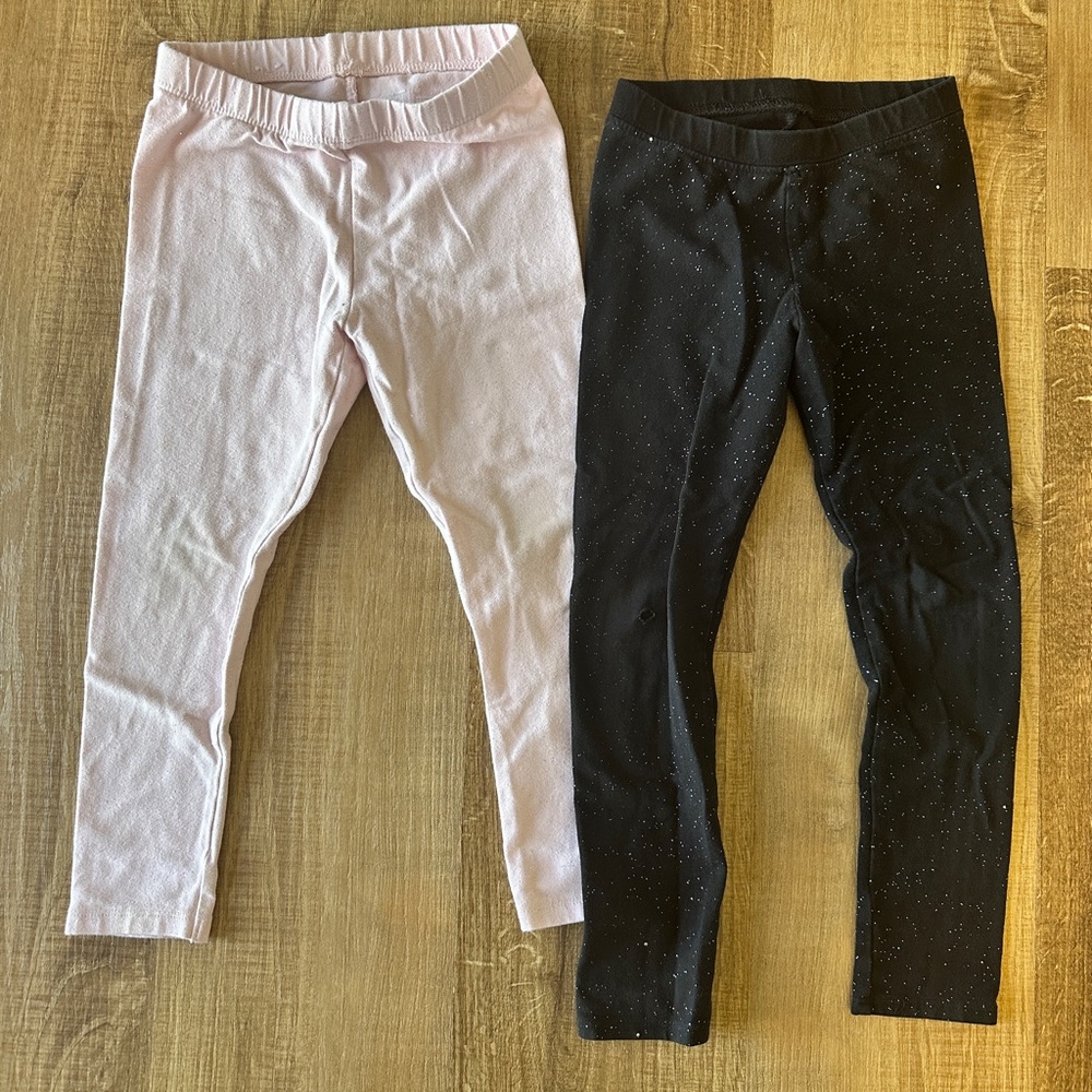 5T Girls Sparkly Leggings Set | Play condition